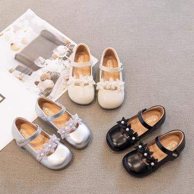 2025 Autumn New Kids Leather Shoe Simple Girls Princess Shoes Comfort Versatile Child Casual Shoe Shallow Mouth Girl Flat Shoes