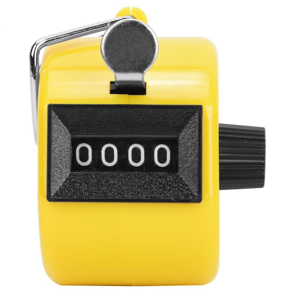 BERM Hand Tally Counter 4-Digits Plastic Knob Reset Handheld Counting Tool with Hook