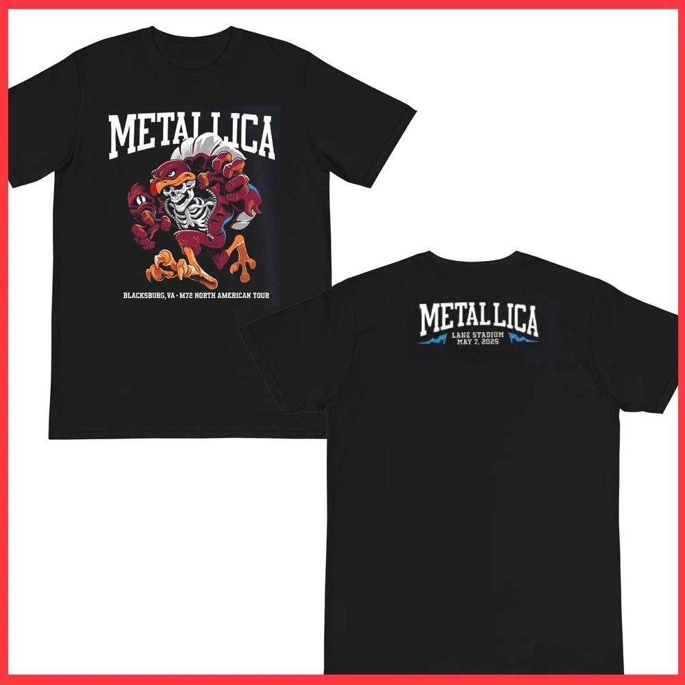 

Metallica M72 Lane Stadium VA 2025 Tour Virginia Tech May 7th Tee Unisex T-Shirt M