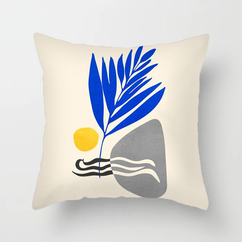Leaf plant Sunset Print Hold pillowcase Modern landscape color hold pillowcase Home decoration fashion cushion set 45x45cm