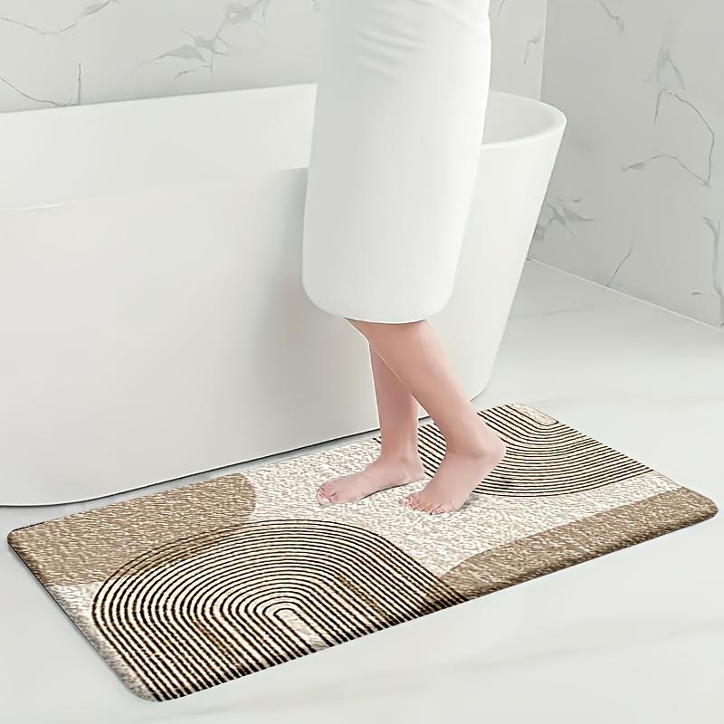 

Современный минималистичный коврик для ванной, мягкий впитывающий нескользящий фланелевый коврик для пола в гостиную, спальню, прихожую, ковер, домашний декор 40X60CM(1.3X2FT