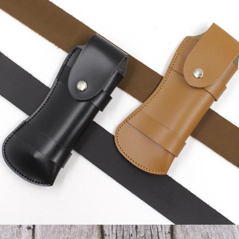 Lederscheide Messeretui Taschenholster Klappmesserscheide Campingmesser Jagdmesserhalter Werkzeugzubehör mit Schnalle