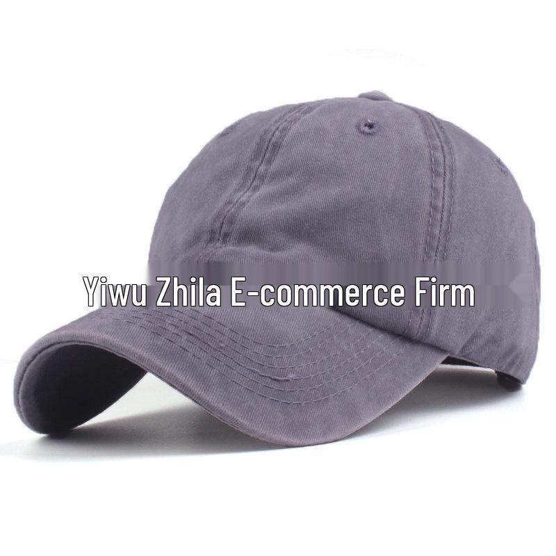 Solid Color Distressed Washed Baseball Cap - Minimalist Casual Hip Hop Style