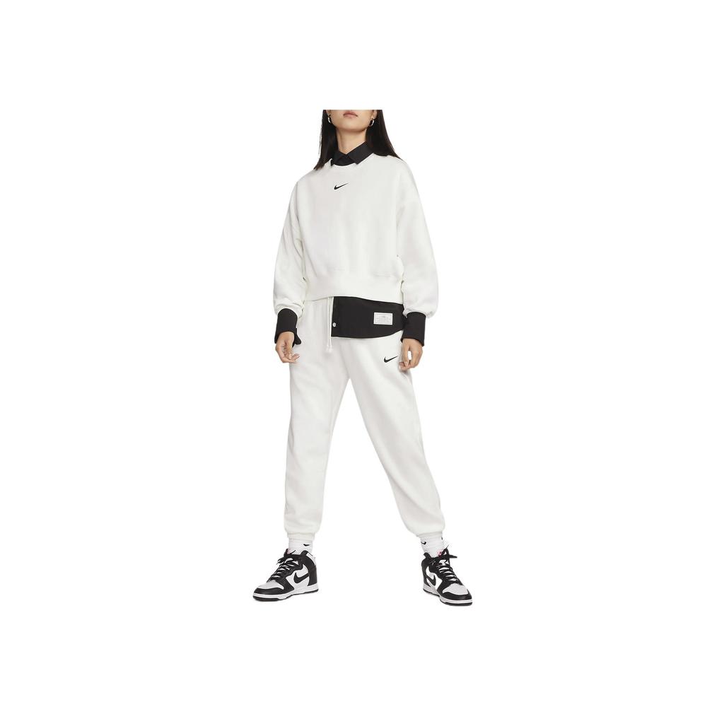Nike High-Waisted Oversized Joggers With Fleece Lining Women Bottoms White DQ5888-133