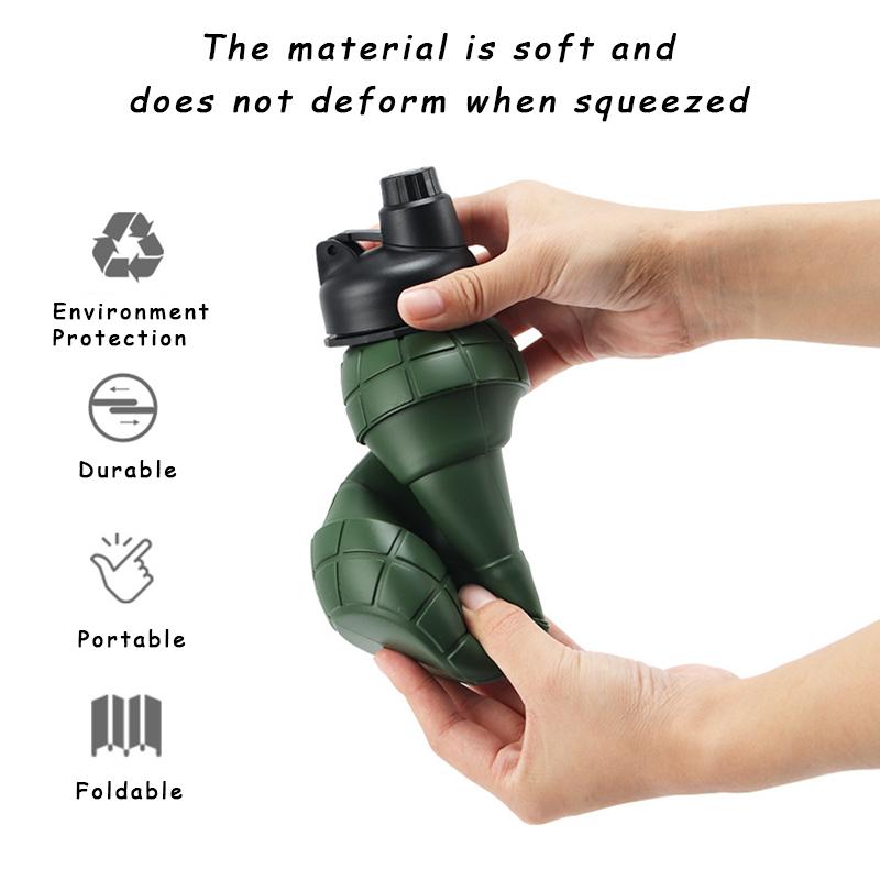 550ML Silicone Foldable Water Bottle Portable Sports Fitness Water Cups Creative Drinking Bottle Outdoor Travel Drinkware