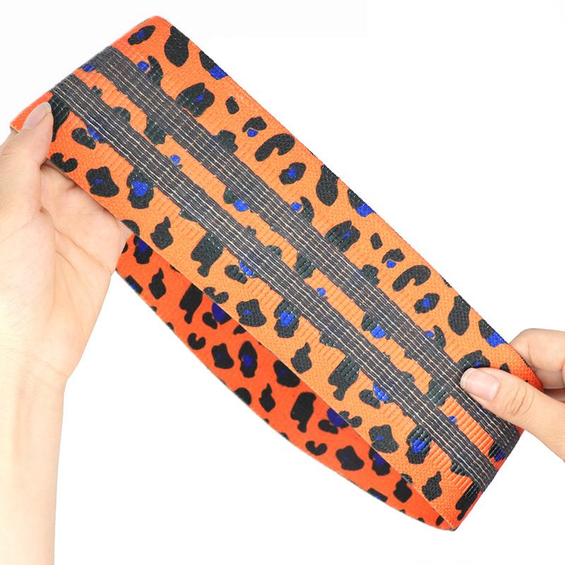 Leopard Print Booty Bands Non-Slip Fabric Resistance Loop for Glute Workout Yoga Pilates Home Gym Equipment 3