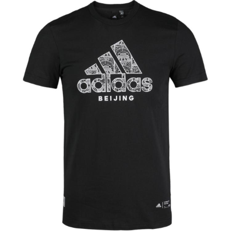 

Adidas Logo Short Sleeve T-Shirt Men Tops Black DY8708 L