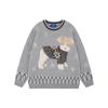 Unisex Lazy Style Jacquard Dog Sweater: Autumn/Winter Loose Round Neck Knitwear