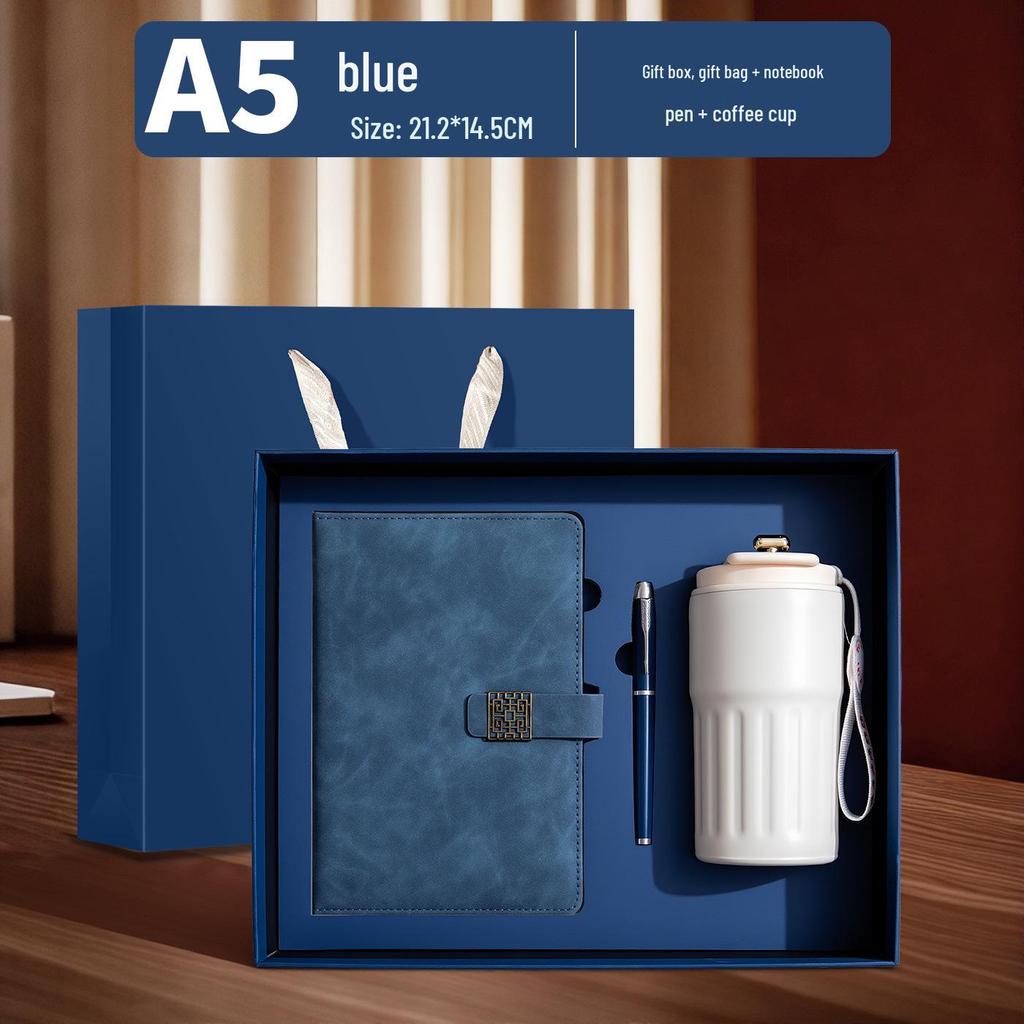 Custom A5 Notebook Gift Set - Holiday or Graduation Souvenir with Personalized Logo for Corporate or Business Gifting