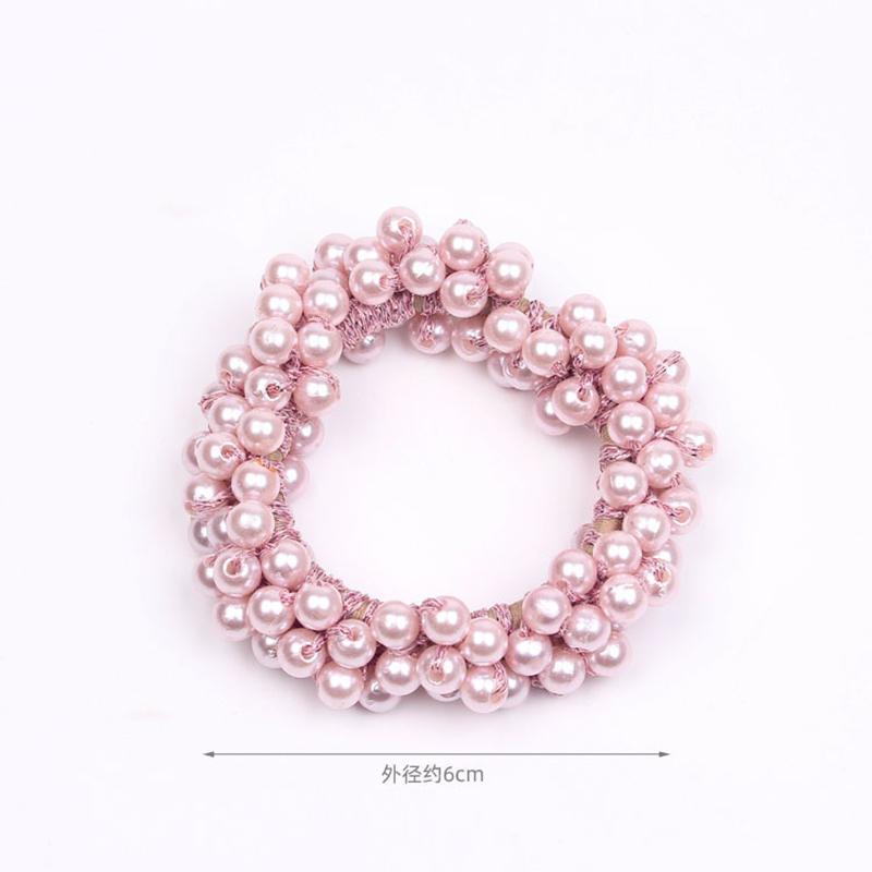1pc Elegant Imitation Pearl Bead Hair Accessory Elastic Rubber Band Women's Fashion Hair Rope Sweet Ponytail Simple Hair Circle