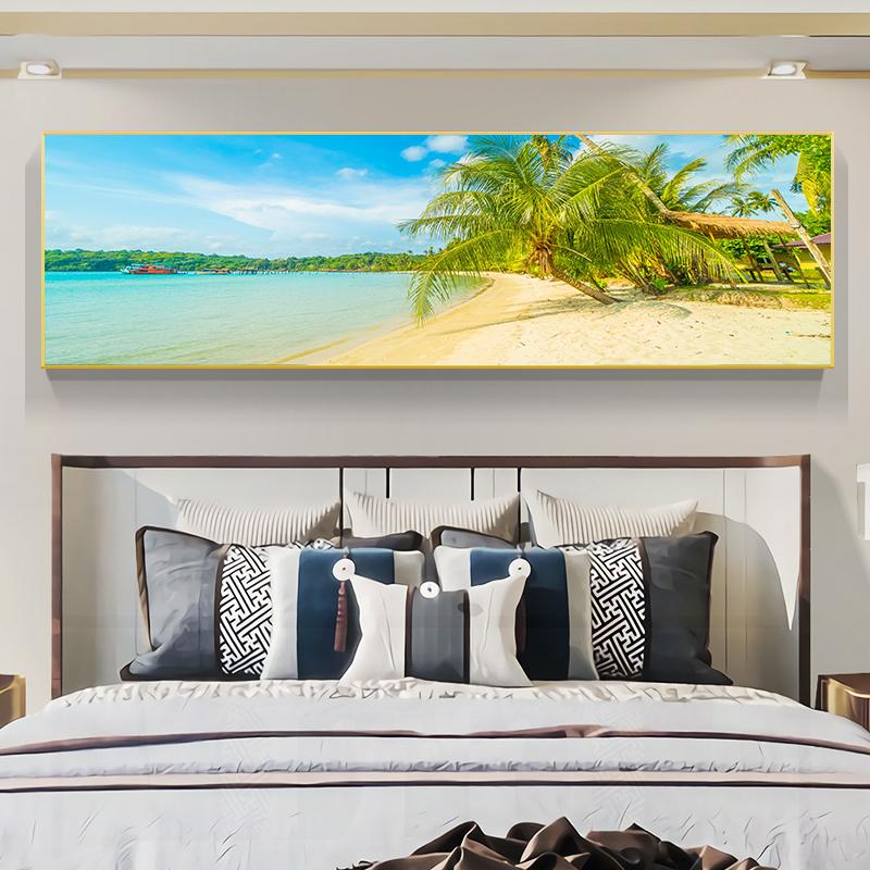 Landscape Tropical Sea Beach Canvas Painting Palm Tree Posters And Prints Wall Art Pictures Living Room Home Decor No Frame