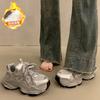 Dad Shoes Girl 2025 Autumn and Winter Fleece Thickened New Height-increasing Shoes Popular Versatile Platform Casual Sports Women's Shoes