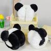 Black & White Cute Bear Earmuffs: Foldable, Plush, Anti-freeze Ear Warmers for Men & Women