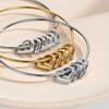 Jeshayuan Custom Hearts Bangle Bracelet for Grandma with Grandkids Names Engraved Name Love Charm Bracelet For Mother Gift