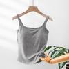 Women Suspender Vest Slimming Inner Top High Elasticity Chest Pads American Style Outer Wear