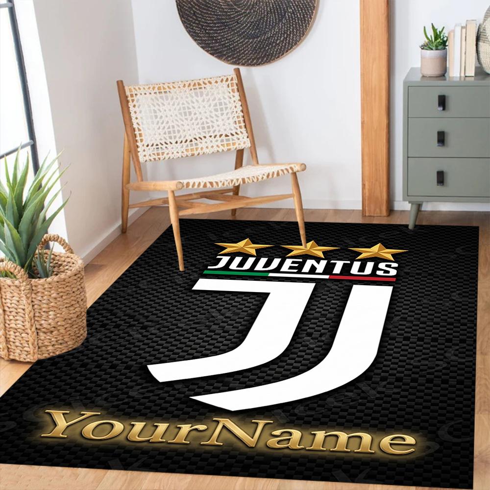 Juventus Customized Name Carpet Design for Kitchen Balcony Playrooms Entryway Anti-slip Rug Office home decor Gift for Festivals