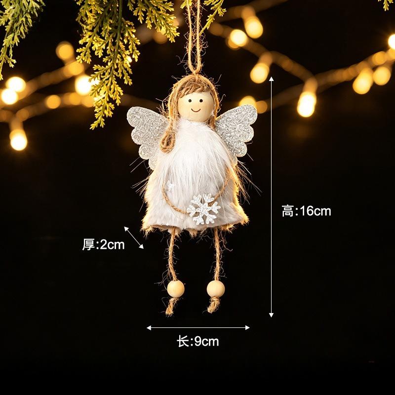 New Christmas decorative sequins pentagram Santa Claus pendant home Christmas tree decoration pendant