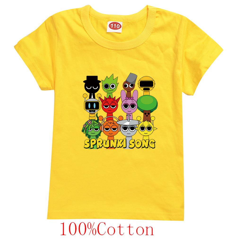 Sprunki Children's Game Incrediblebox Printed T-shirt Short Sleeve
