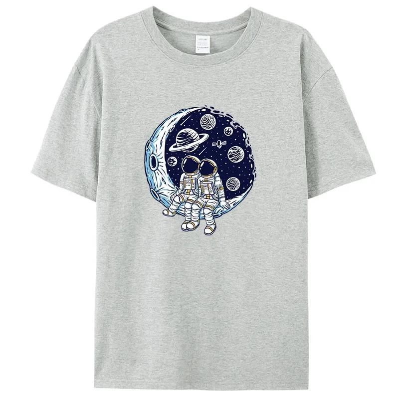 Bitcoin Crypto BTC To The Moon T Shirt Women Unisex T-shirt Streetwear Tshirt Short Sleeve Astronaut Cryptocurrency Tees Tops