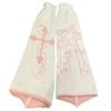 Gothic Women Leg Warmers Harajuku Punk Star Crosses Pattern Flared Knitted Foot Cover Winter Warm Long Socks Streetwear
