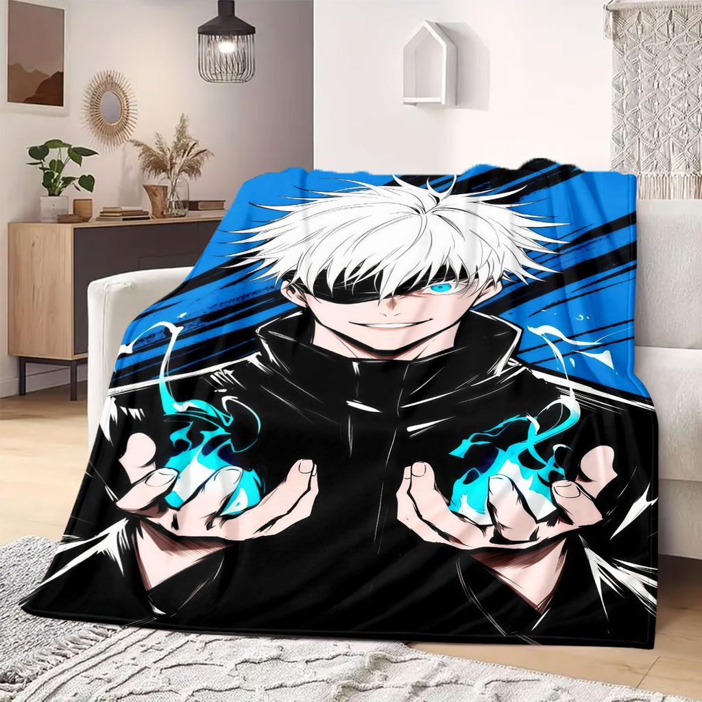 Yuji Itadori Cursed Flannel Blanket Warm,Comfortable,Suitable for Bedrooms,Sofas,Beds,Chairs,Picnics,Travel