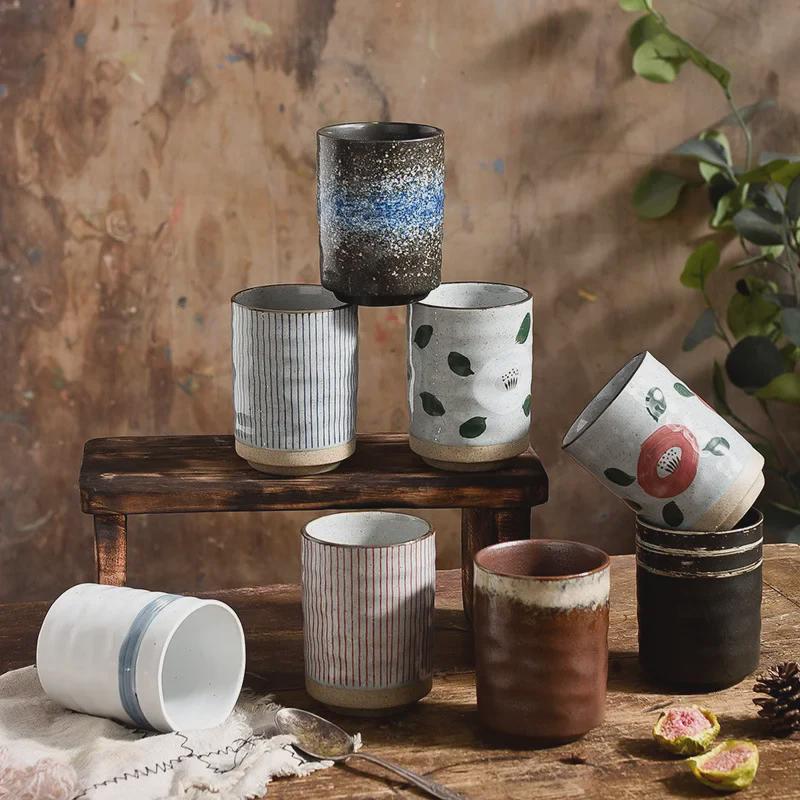 Retro Japanese Ceramic Stoneware Tea and Sushi Cup
