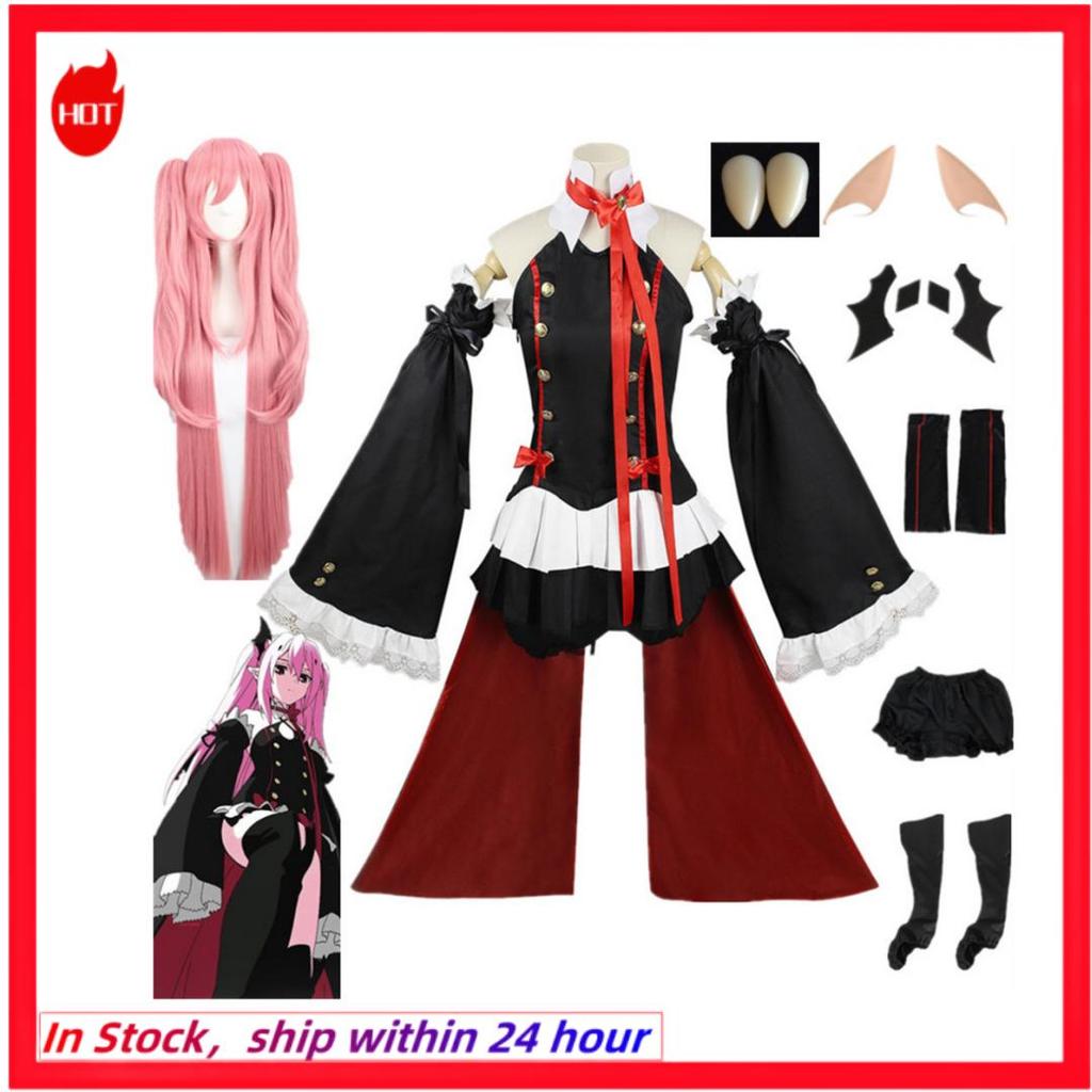Seraph Of The End Krul Tepes Cosplay Costume Uniforme Anime Owari no Seraph Strega Vampiro Curl Tepes Vestiti Per Le Donne
