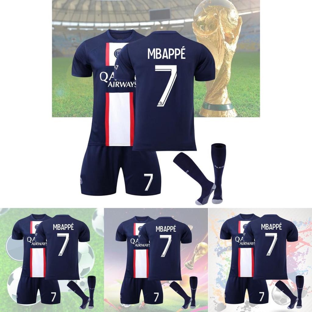 Premium Paris Saint-germain Fußballtrikot-Set für Kinder Messi Mbappe Neymar