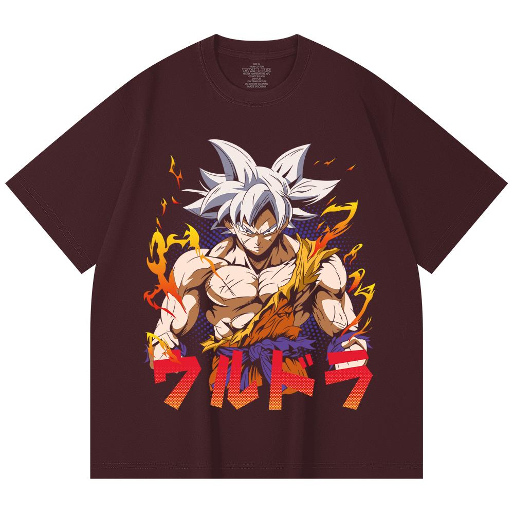 230 Gsm 100% Cotton Dragon Ball V11 Goku Ultra Print Unisex Heavy Cotton T Shirt