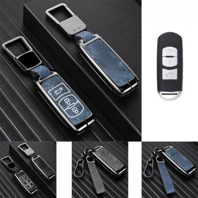 Zinc Alloy Leather Car Key Fob Case Cover For Mazda CX-3 CX-5 2 3 5 6 CX-9 CX-7