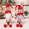 Kawaii Christmas Faceless Gnome Doll Cartoon Long Old Man Doll Knitted Christmas Doll  Office