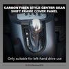 Interior Gear Shift Frame Cover Trim Panel For Ford Mustang 2015+ Carbon Fiber