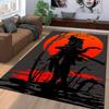 Samurai Spirits Large Carpet for Living Room Creative Retro Oriental Doormat Carpet  Bedroom Home Decor Non-slip Floor Play Mat
