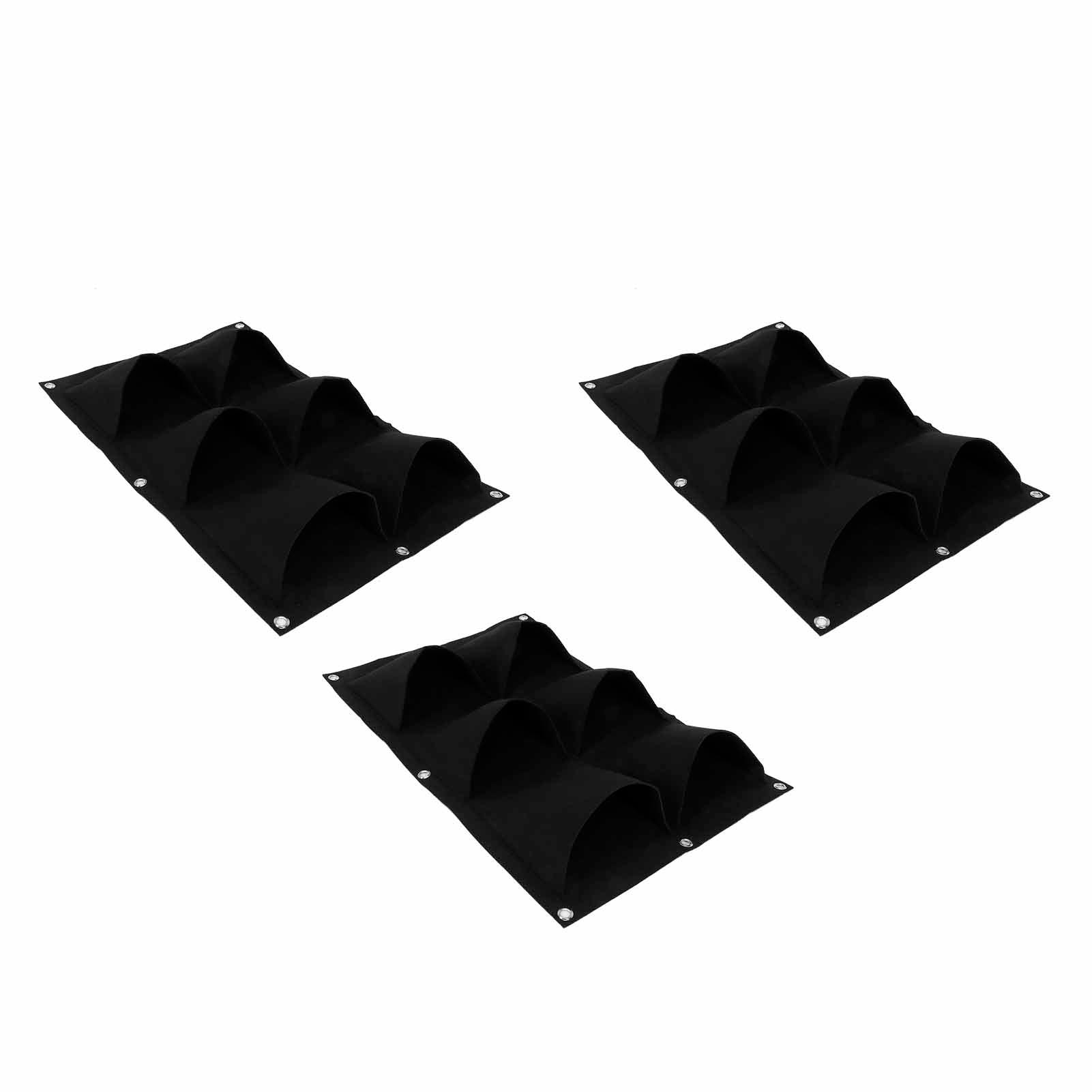 3Pcs 6   Plant Growing Bag Degradable Wall Hanging Felt Planter Bags Garden Tool