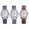 Süß one size fits Stylish analog Edelstahl floral Quarz Modeaccessoire perfektes Geschenk für Damen-Uhr im Bohemian-Stil, alle Zifferblatt, Armband,