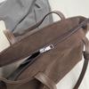 Suede Shoulder Bags for Women Large Capacity Totes Lightweight Underarm Bag Casual Shopper Handbag Solid Color Travel Bucket Bag KTB