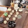 Modern Automatic Kung Fu Tea Set with Integrated Tray and Electric Kettle