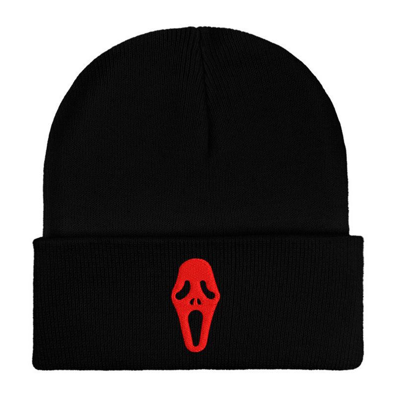 Hot-selling scream killer mask knitted hat autumn and winter fashion trend couple wool hat