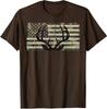 Deer Hunting Camo American Flag Buck Antlers Hunter Unisex T-Shirt