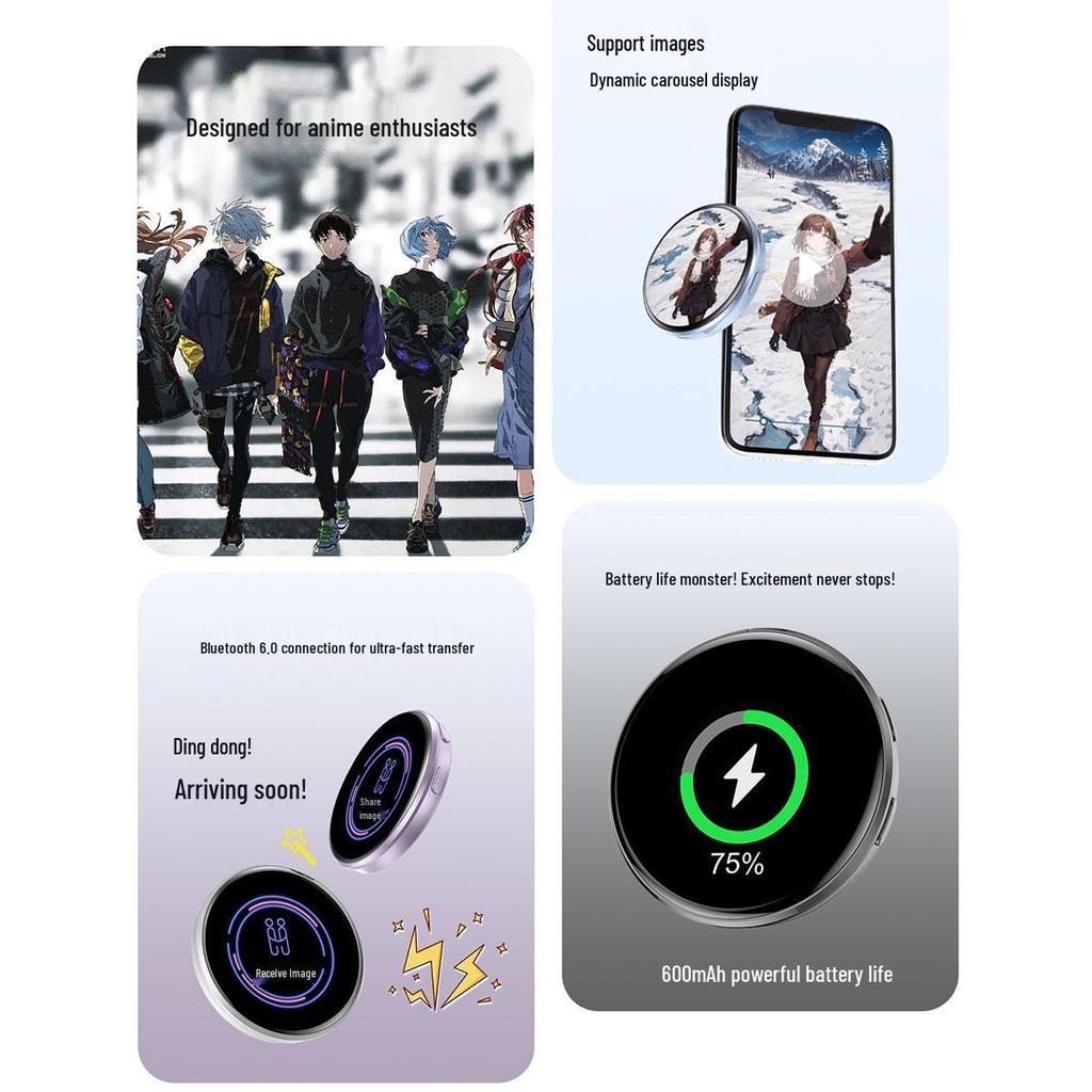 E87 Anime Dynamic Brooch: Double-Flash Tinplate Badge