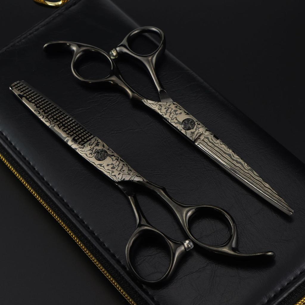 6.0 Inch Black, Hair Scissors, Hair Scissors, Tooth Scissors, Bangs Scissors, Tooth Scissors, Thin