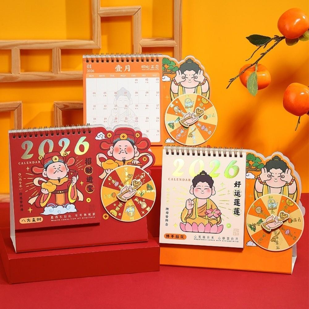 Cartoon Table Calendar Traditional Flip Calendar Memo Pad Chinese Style Calendar Office