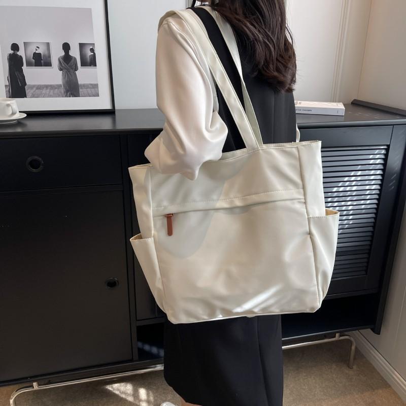 All-matching Women's Tote Bag Nylon Shoulder Large-capacity Commuting Casual Solid Color Simple Portable Female