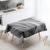 Black and White Corrugated Tablecloth Anti-Stain Waterproof Dining Table Home Decor Rectangular Kitchen Fireplace Countertop