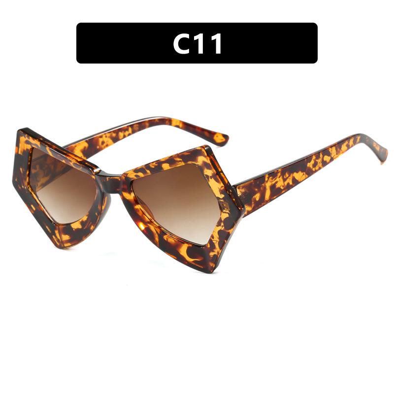 2023 Trendy Cat Eye Anti-Blue Light Butterfly Glasses with Irregular Large Frame