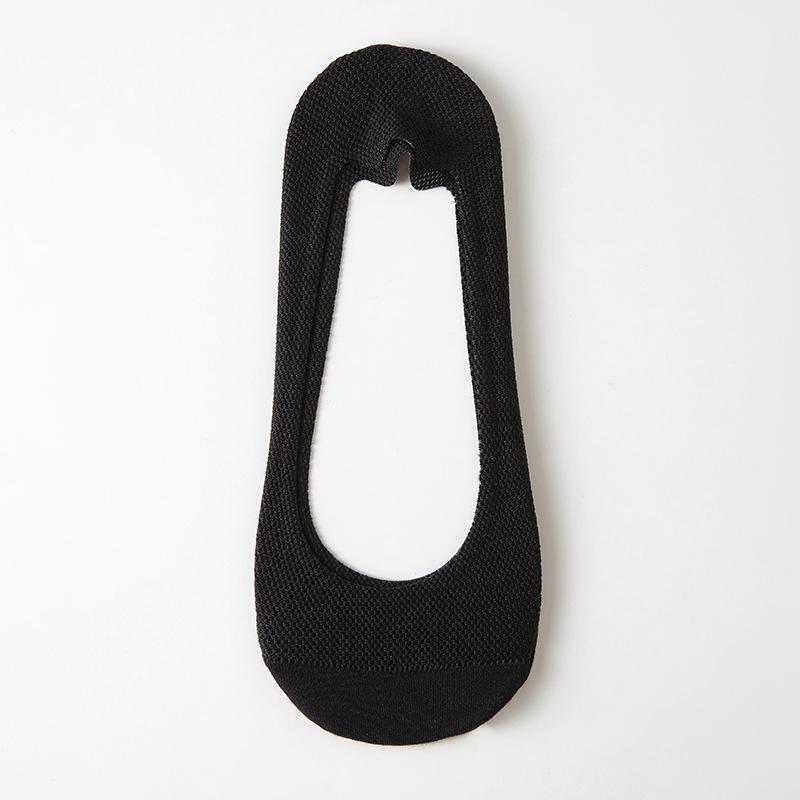 Women's Ice Silk Mesh No-Show Socks - Summer Thin, Non-Slip, Breathable, Cotton Bottom.