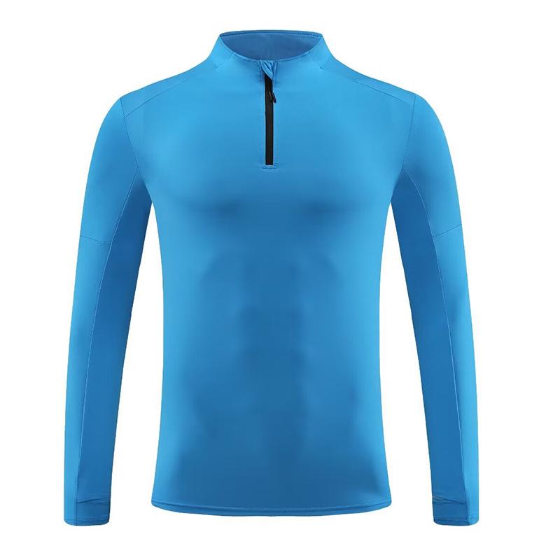 2024 Boys  Spring Quick-Dry Long Sleeve Half-Zip Running Shirt XXXL