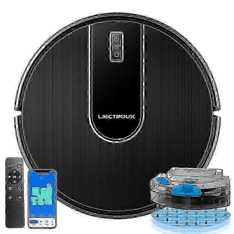 Liectroux N7s-u Robot Vacuum Cleaner,smart Mapping,wifi App ,6kpa,5200mah_Onyx
