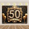 50th Birthday Party Decoration Backgound Surprise Colorful Glitter Balloon Cake Gift Banner Family Happy Photography Studio Prop
