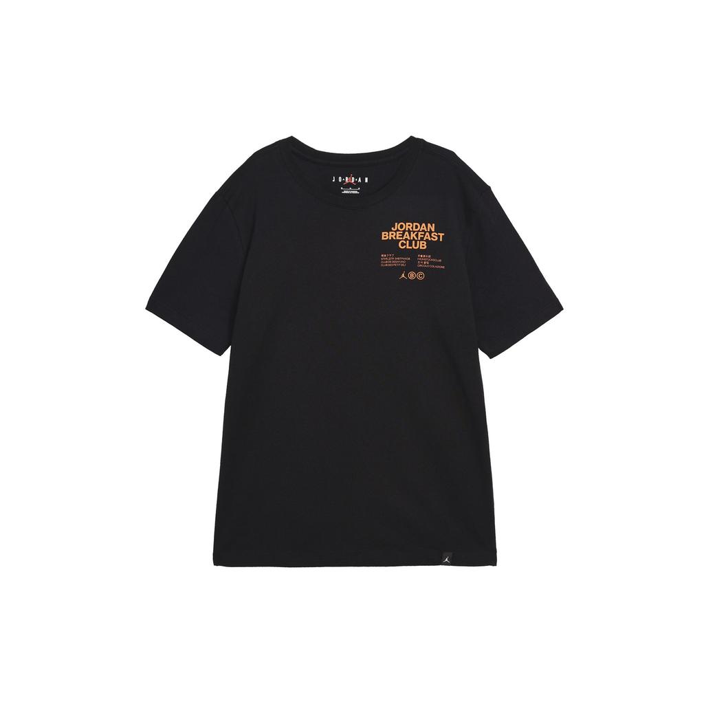 Jordan Breakfast Club T Shirts Men's Black Crew Neck Moderate Straight Fit DQ7385-010
